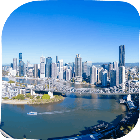 Cityscape of Brisbane, a host city of RWC 2027